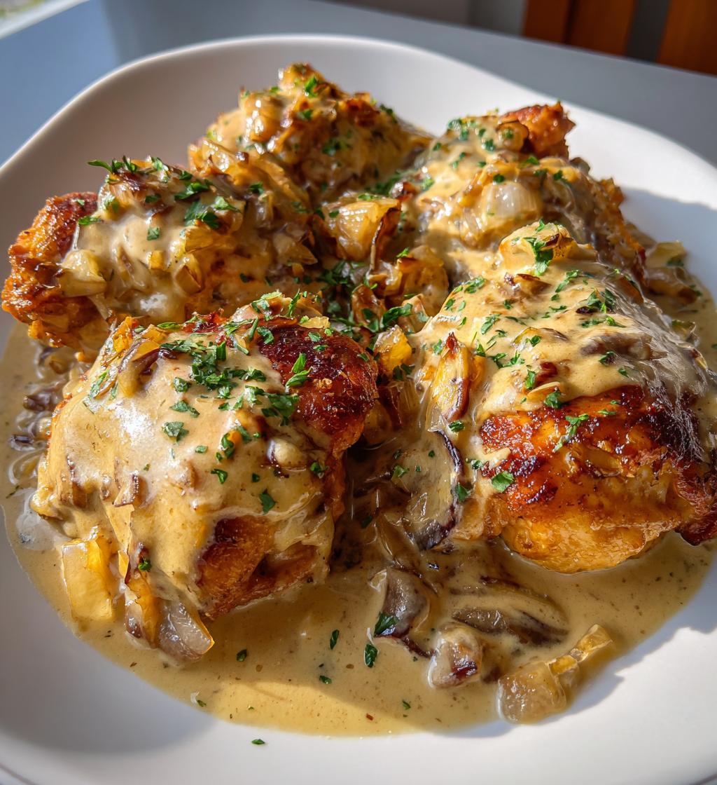 smothered chicken thighs