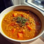 spiced carrot and lentil soup recipe