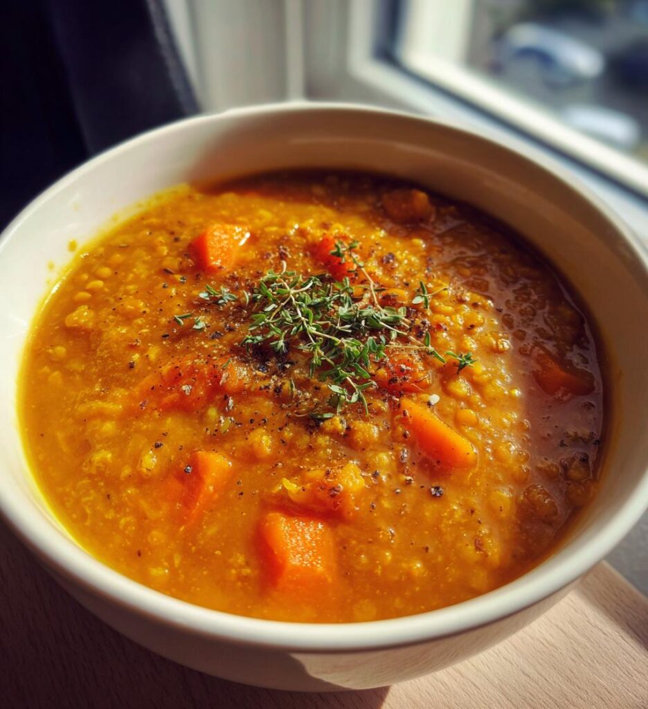spiced carrot and lentil soup recipe