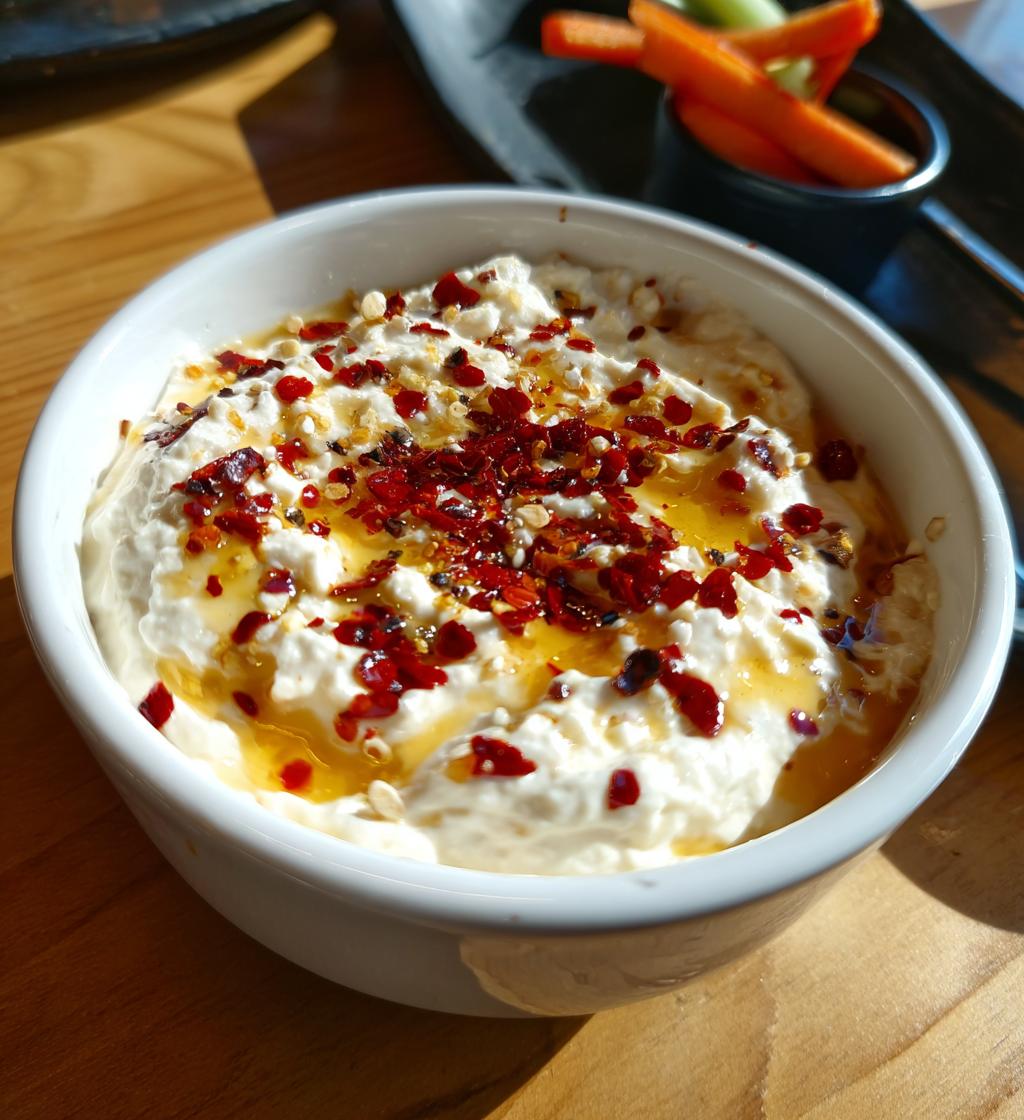 spicy ricotta dip with hot honey
