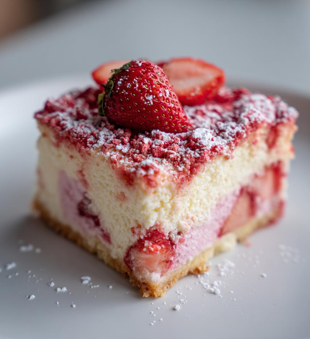 strawberry crunch cheesecake