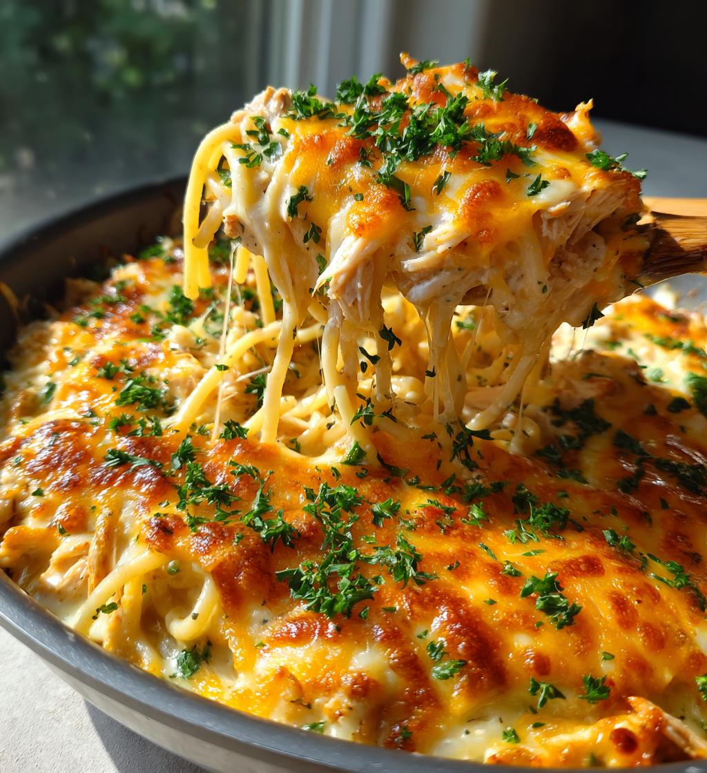 ultimate cheesy chicken spaghetti