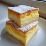 vanilla custard cream squares