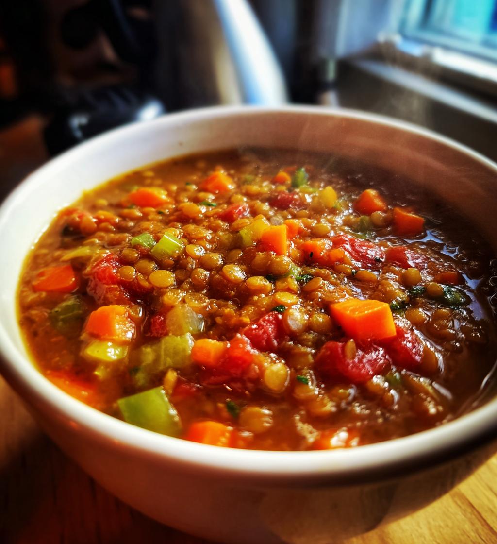vegetarian lentil soup a hearty healthy recipe