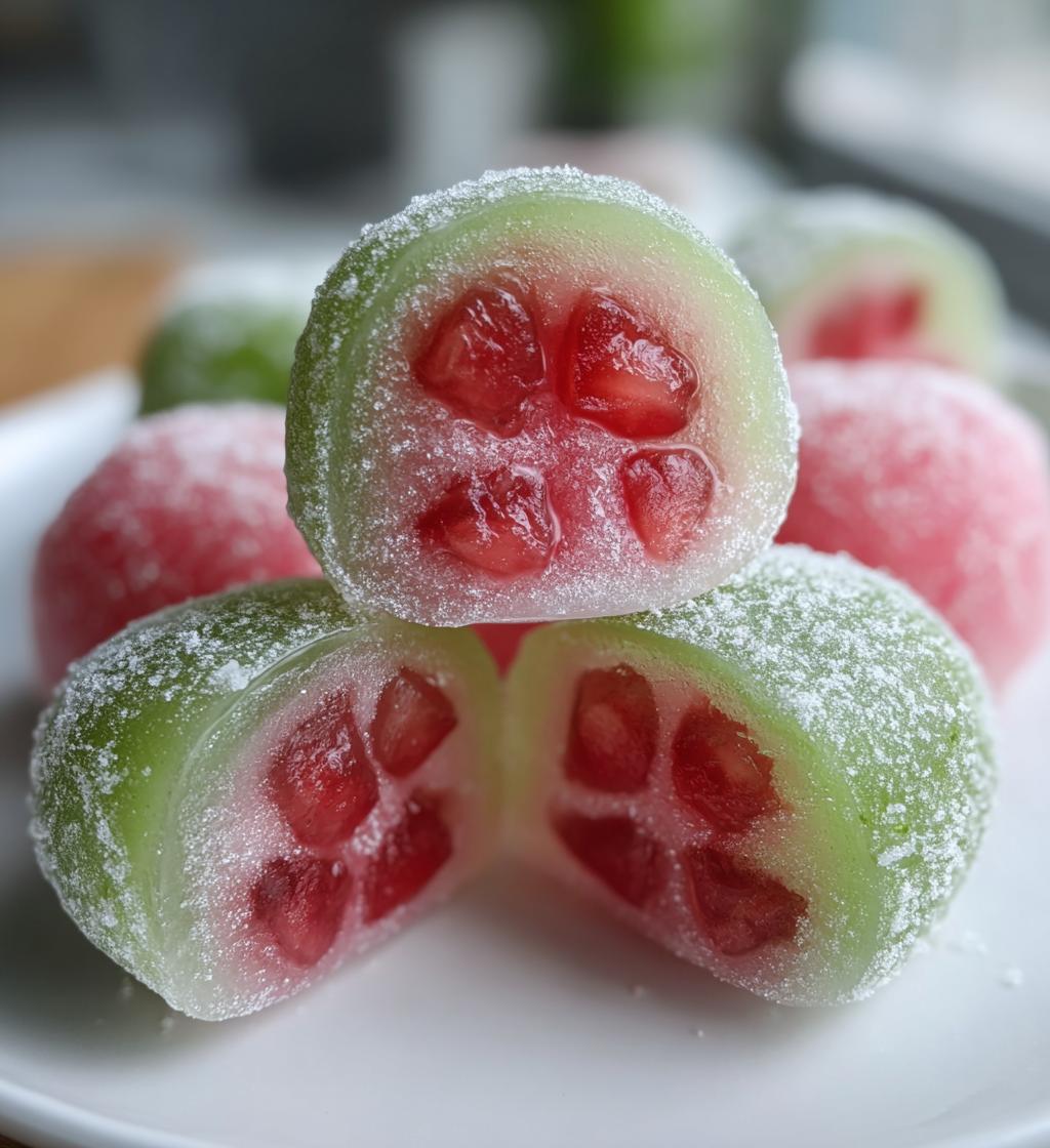 watermelon mochi