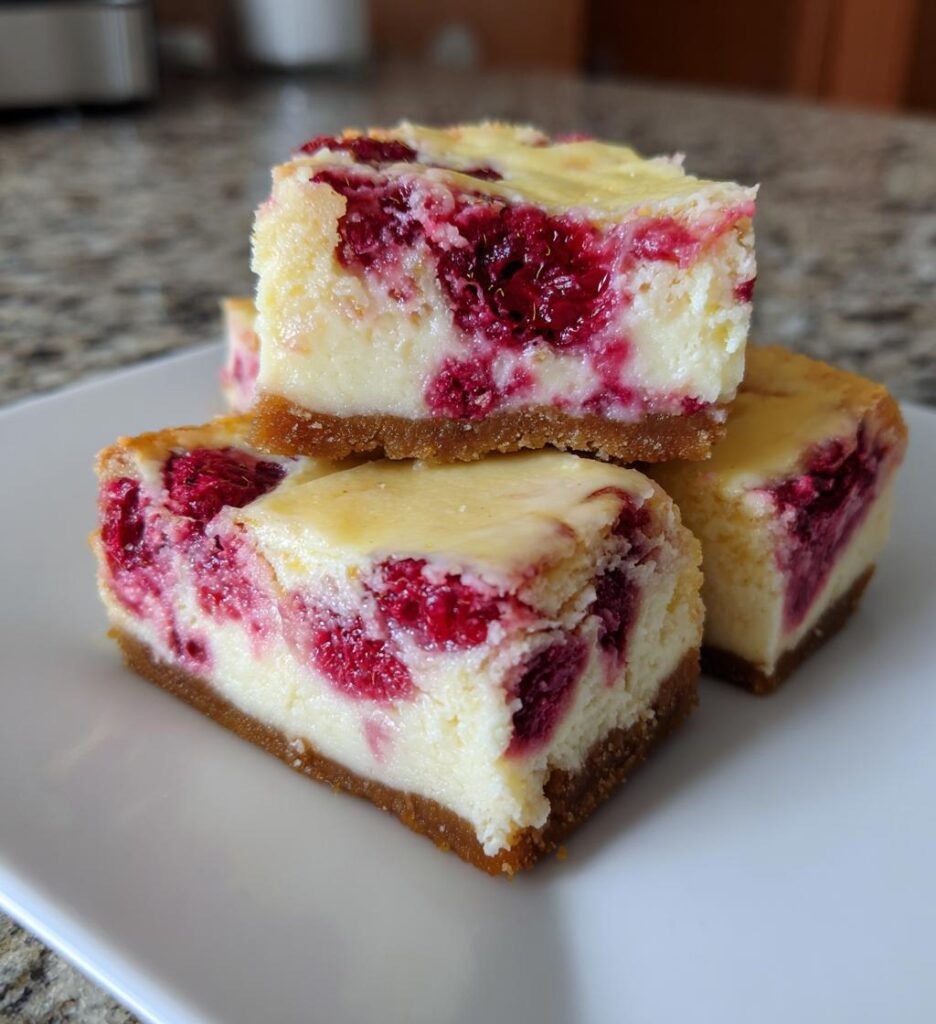 white chocolate raspberry cheesecake bars recipe