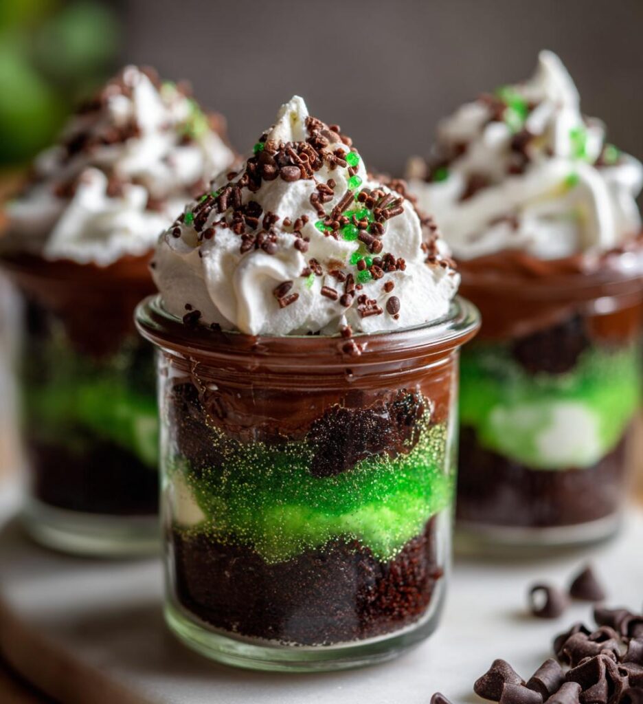 witches brew halloween cake jars