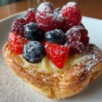 berry custard pastry with italian crema