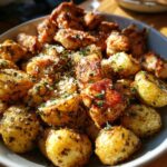 garlic parmesan chicken and potato bites