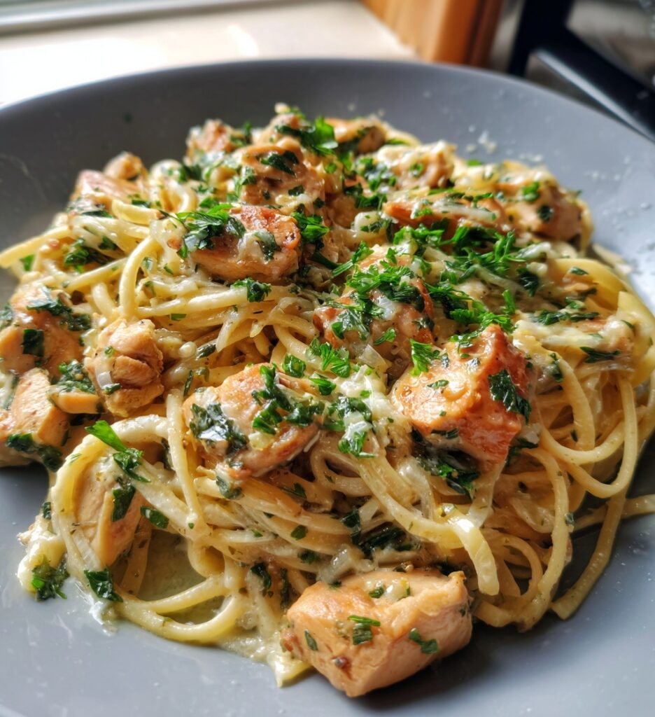 garlic parmesan chicken pasta easy
