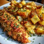 garlic parmesan chicken with potatoes