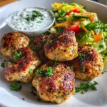 greek chicken meatballs meal
