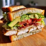 high protein chicken club sandwich