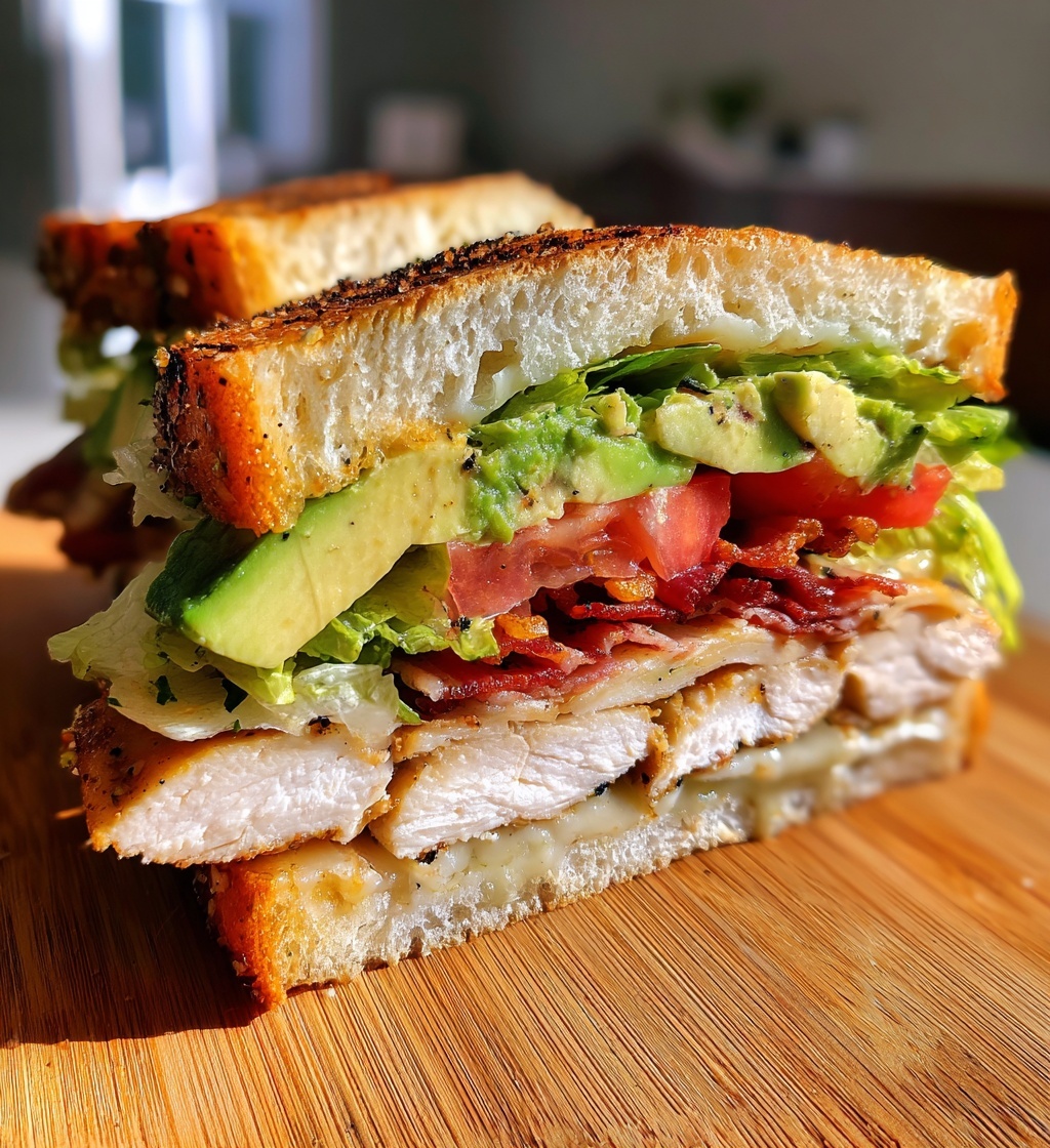 high protein chicken club sandwich