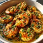 honey garlic butter shrimp in coconut milk