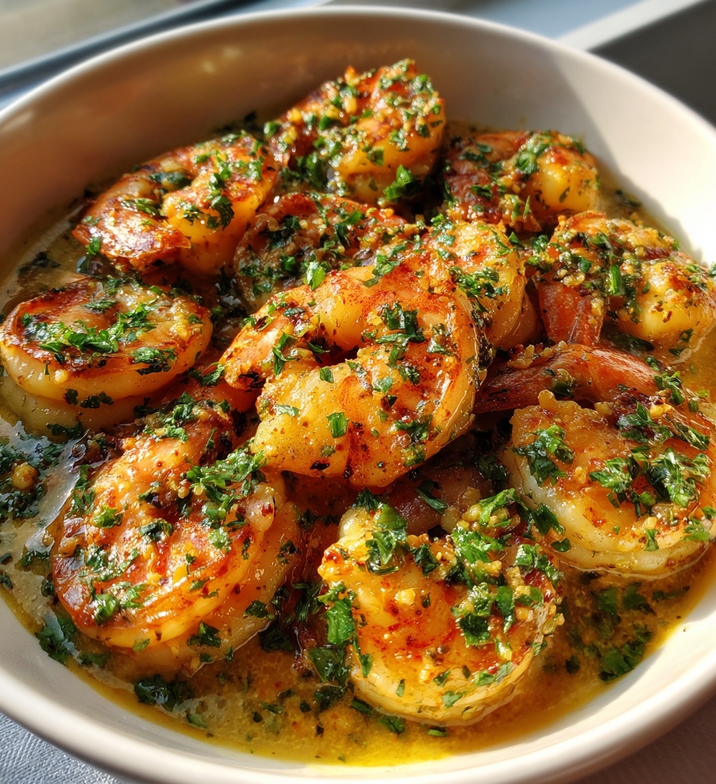 honey garlic butter shrimp in coconut milk