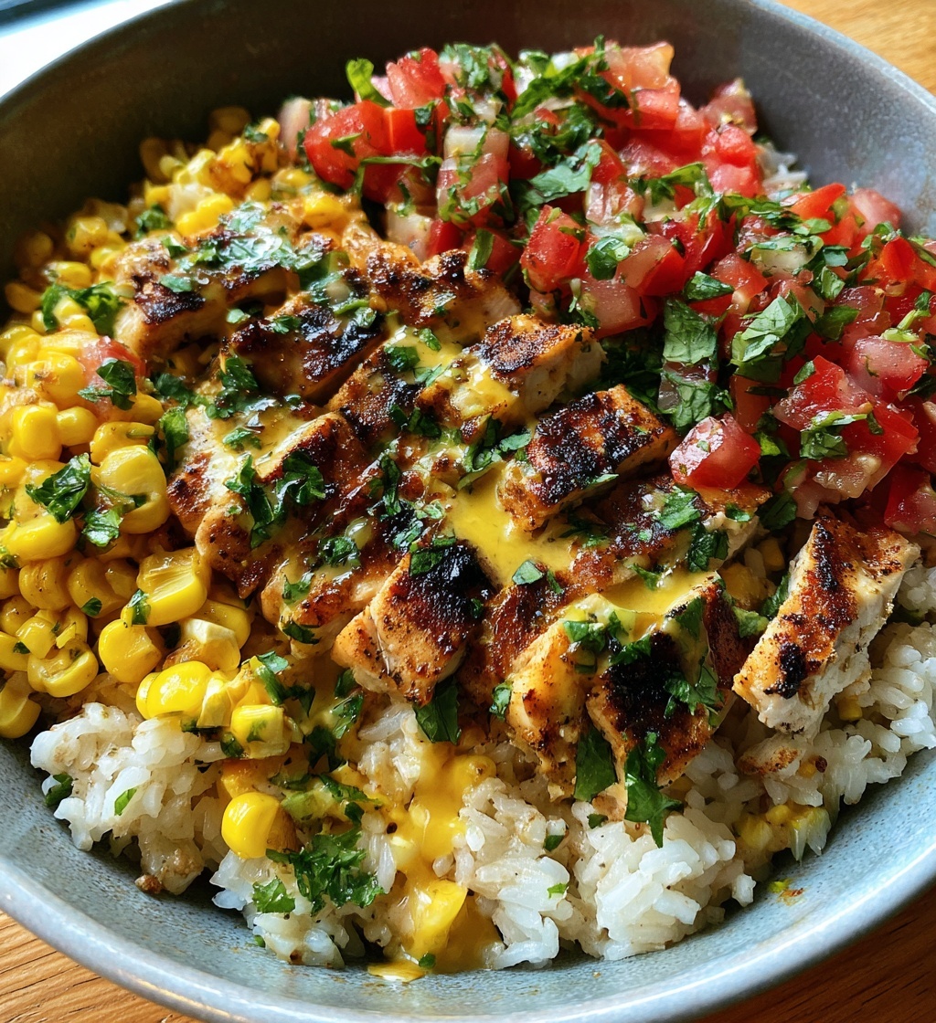 i heart meals street corn chicken rice bowl