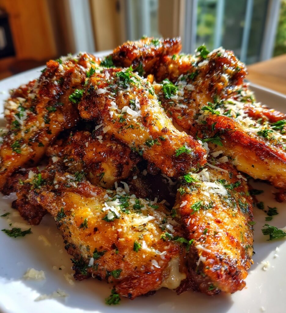 keto garlic parmesan chicken wings