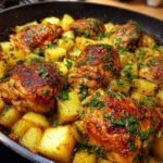 lebanese garlic chicken and potatoes
