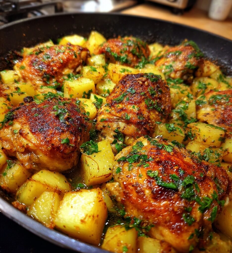 lebanese garlic chicken and potatoes