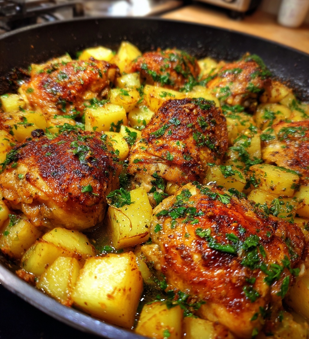 lebanese garlic chicken and potatoes