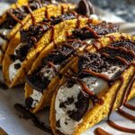 oreo crunch cheesecake tacos