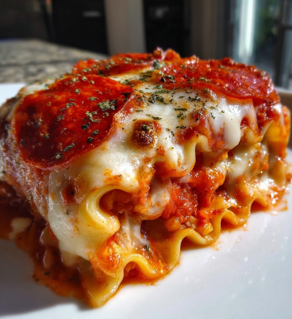 pepperoni pizza lasagna roll up