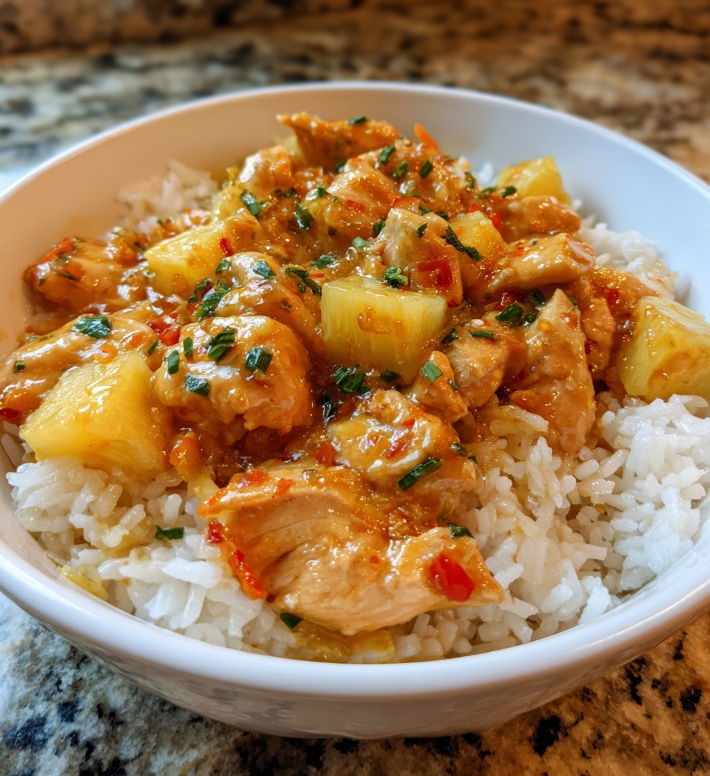 pineapple chicken and rice sauce