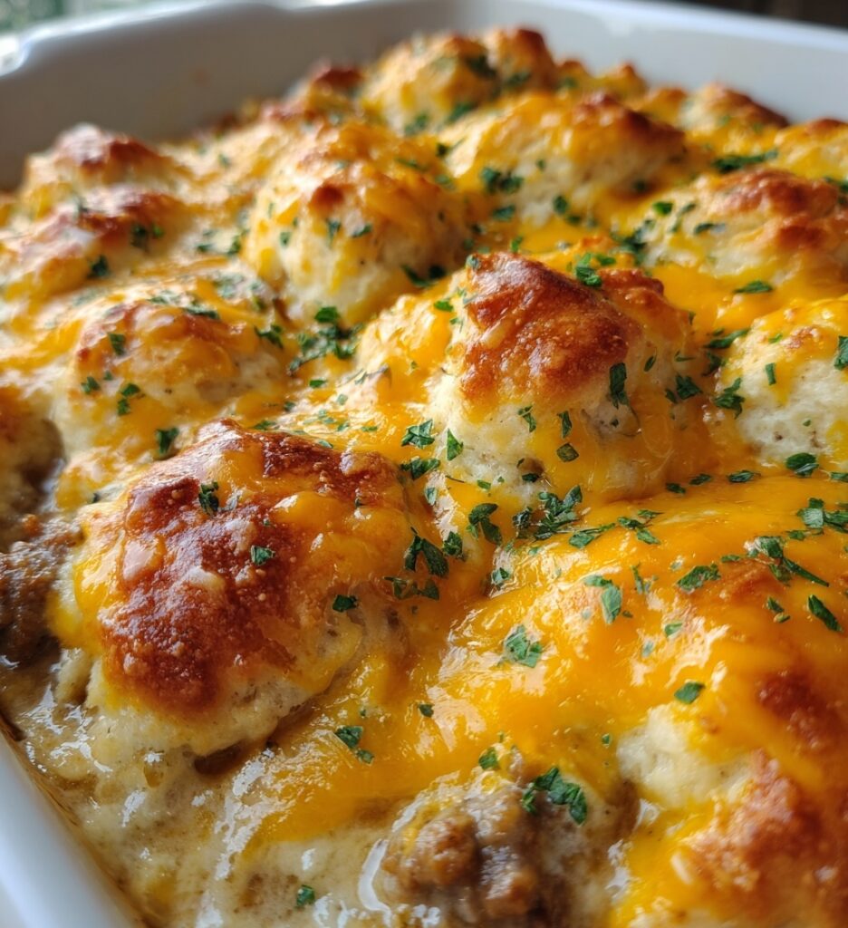 pioneer woman sausage gravy and biscuits casserole