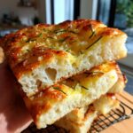 quick garlic parmesan focaccia