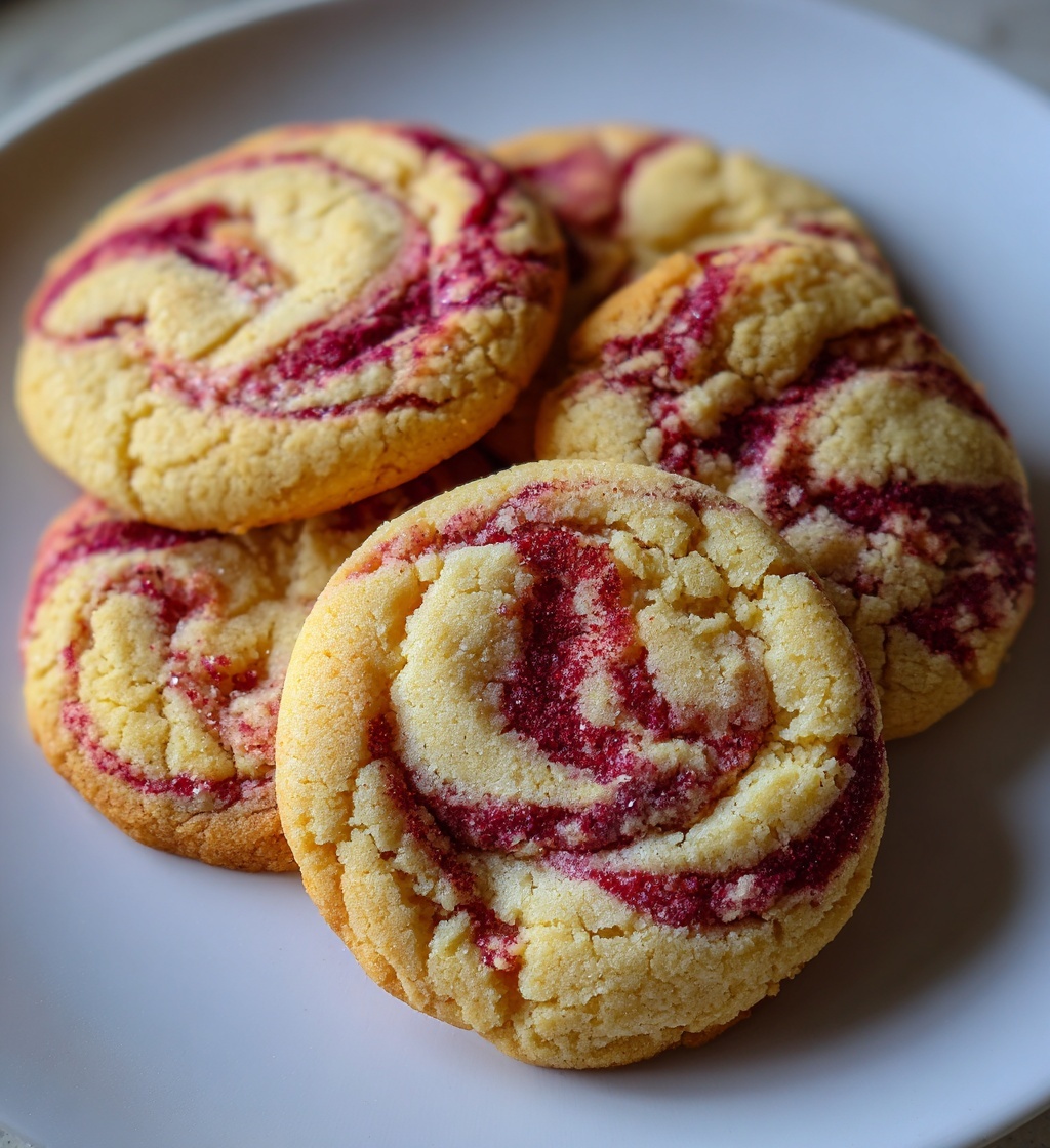 raspberry cheesecake swirl cookies