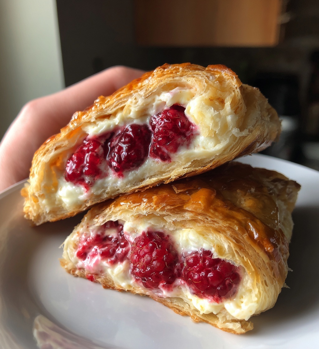 raspberry cream cheese pastry puff