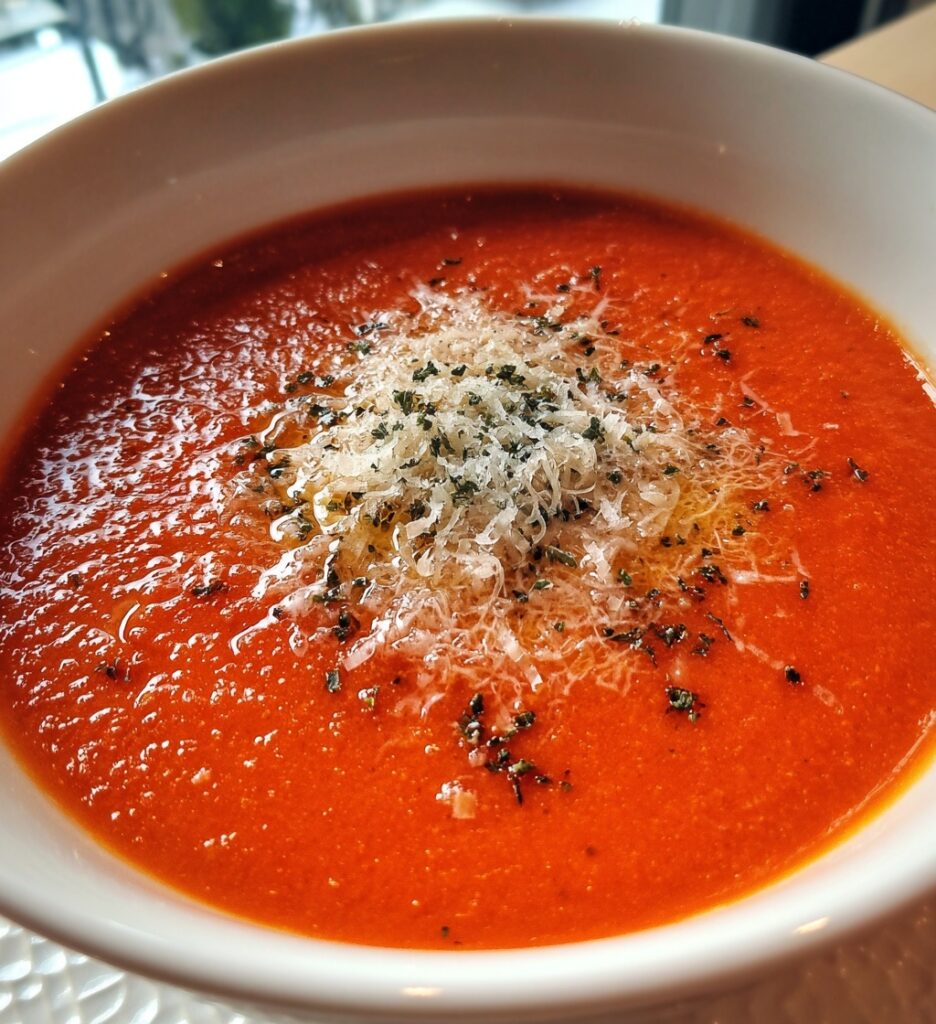 roasted red pepper parmesan soup