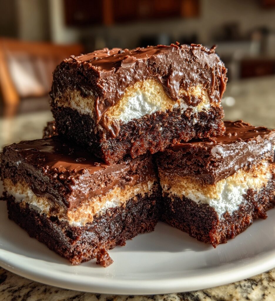 six sister chocolate marshmallow brownies