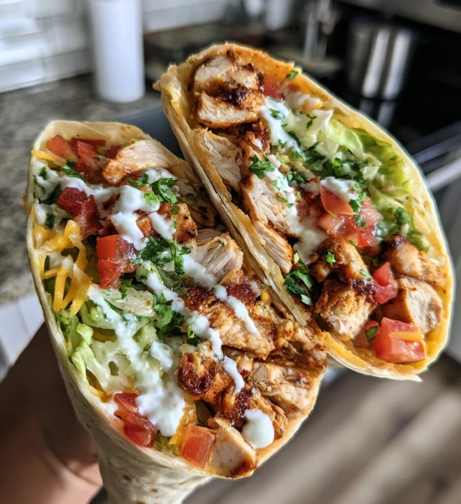 southwest chipotle chicken wraps