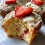 strawberry muffins with cream cheese icing