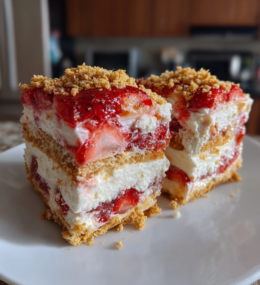 strawberry shortcake bars ice cream cake