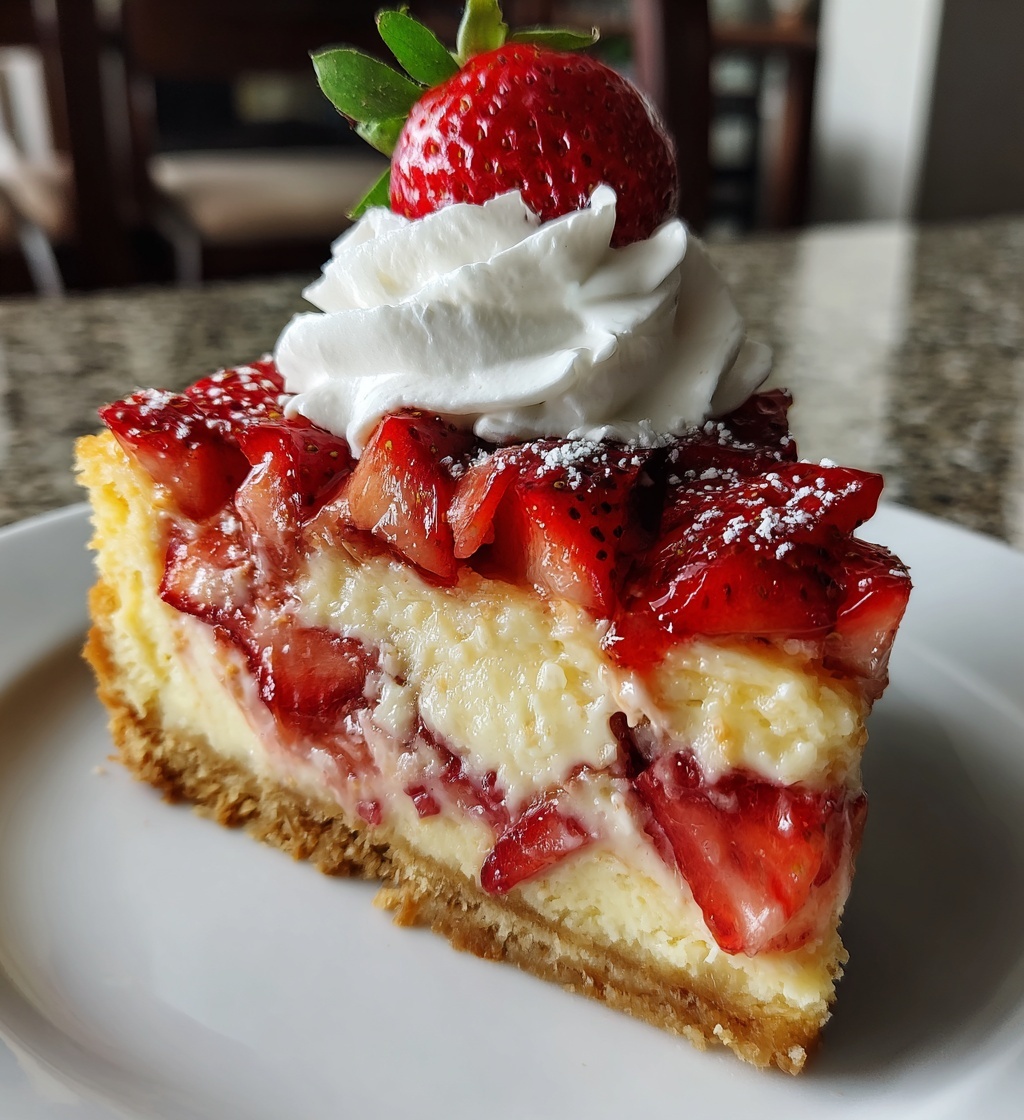 strawberry shortcake cheesecake dump cake