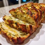 swirled garlic herb and cheese bread