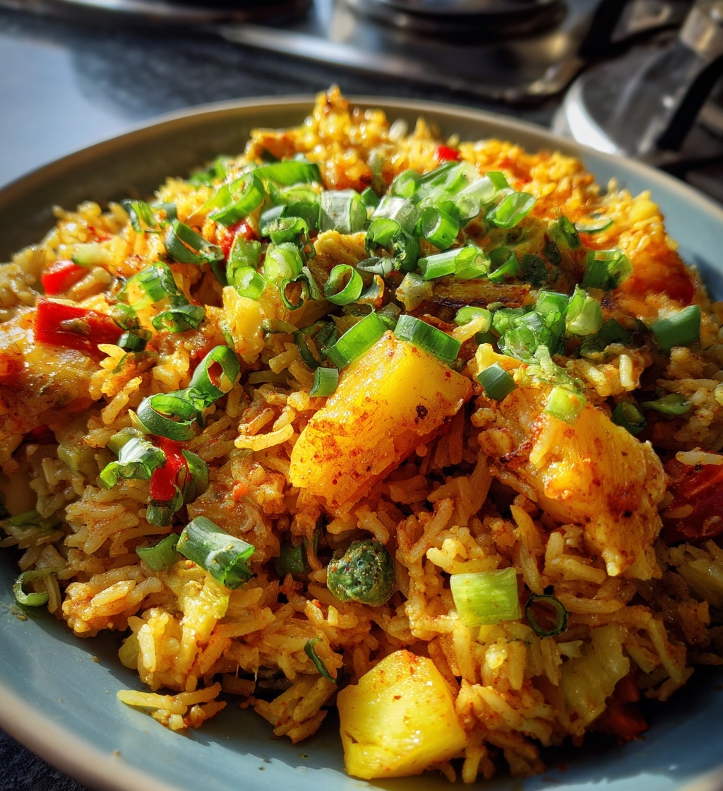 thai pineapple curry fried rice