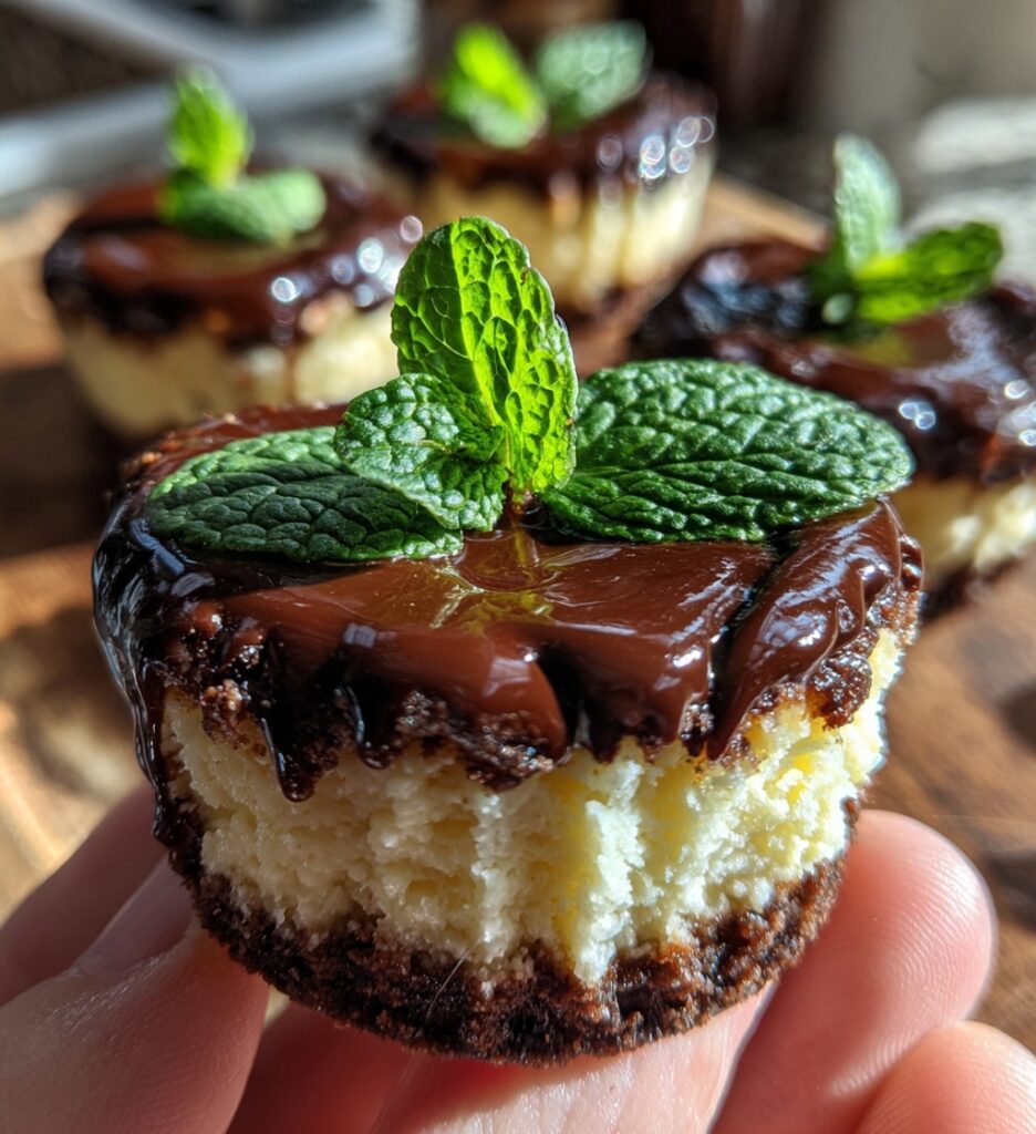 thin mint mini cheesecakes